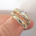 Bijuterii in Culoarea Aur 14K - Set 2 inele aurite cu aur de 14K - ZS2102