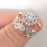 Cadouri Femei - Set 2 inele aurite cu aur de 14K - ZS1081