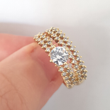 Cadouri Femei - Set 2 inele aurite cu aur de 14K - ZS1046