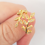 Inel in culoarea aurului 14K zirconii albe - reglabil - ZS2163