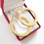 Bijuterii Inox - Cercei auriti cu aur de 14K - 5 cm - AB200