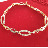 Bratara in culoarea aurului 14K zirconii albe - ZS2468