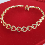 Bratara in culoarea aurului 14K zirconii albe - ZS2463