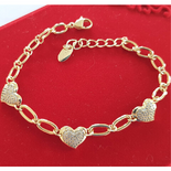 Bratara in culoarea aurului 14K zirconii albe - ZS2470