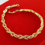 Bratara in culoarea aurului 14K zirconii albe - ZS2462