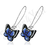 CERCEI - Cercei fashion fluture albastru - BF1432