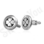 Bijuterii Inox - Butoni inox trifoi - BB214