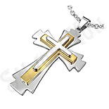 Pandantive crucifix - Pandantiv inox cruce 5.4 cm/3.2 cm - PF1117