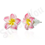 REDUCERI - Cercei floare plumeria - BF6221