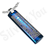 Bijuterii cu Mesaj - Pandantiv albastru inox cu cruce - PK1069