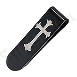 Pandantive crucifix - Clip inox bani cruce floare de crin - BM241