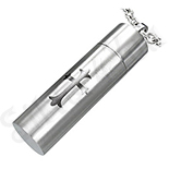 - Pandantiv inox cilindru cu cruce - PK1813