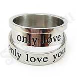 Cadouri Femei - Set inele inox cu mesaj ''only love you'' - BR6020