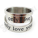 Bijuterii Inox - Set inele inox cu mesaj ''only love you'' - BR6020