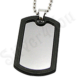 Bijuterii Inox - Pandantiv inox si lant militar - BR6342