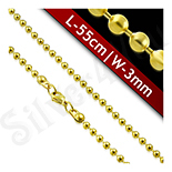 Bijuterii Indragostiti - Lant militar inox in culoarea aurului/ 55 cm - LR5057