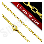 REDUCERI - Lant inox zale in culoare aurului/ 54 cm - LR5058