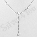 Bijuterii Argint - Colier pandantiv argint cu inimioare - AS150