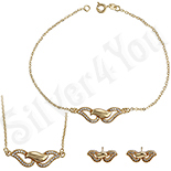 Set Cercei + Colier + Bratara cu zirconii albe - ZS234 Set Cercei + Colier + Bratara cu zirconii albe - ZS234