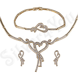 Set Cercei + Colier + Bratara Mireasa - ZS236 Set Cercei + Colier + Bratara Mireasa - ZS236