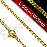 Bijuterii Inox - Lant inox aurit 60 cm/4 mm - LR320B