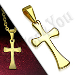 Pandantive crucifix - Cruce inox aurit - PK6020