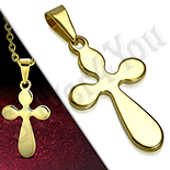 Pandantive crucifix - Cruce inox aurit - PK6028