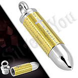 Cadouri de Craciun - Pandantiv inox aurit glont cruce cu "Tatal Nostru" - PK6013