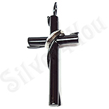 Pandantive crucifix - Cruce din inox de culoare neagra - LR360