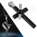 Pandantive crucifix - Cruce inox in 2 tonuri - LR372