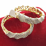 Cercei in culoarea aurului 14K zirconii albe - ZS641 Cercei in culoarea aurului 14K zirconii albe - ZS641