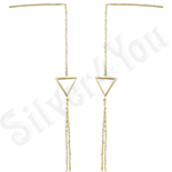 Cercei auriti cu aur de 14K 8.1 cm/1.1 cm - ZS1099