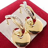 Cercei auriti cu aur 14K si zirconii albe - ZS1112 Cercei auriti cu aur 14K si zirconii albe - ZS1112