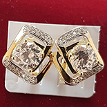 Cercei auriti cu aur 14K si zirconii albe - ZS1114 Cercei auriti cu aur 14K si zirconii albe - ZS1114