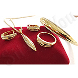 Set cercei, pandantiv, inel, bratara si lant aurit cu aur 14K - ZS1150 Set cercei, pandantiv, inel, bratara si lant aurit cu aur 14K - ZS1150