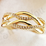 Inel aurit cu aur 14K zirconii albe - ZS1182 Inel aurit cu aur 14K zirconii albe - ZS1182