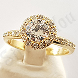 Inel in culoarea aurului 14K zirconii albe - ZS549 Inel in culoarea aurului 14K zirconii albe - ZS549