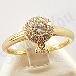 Inel in culoarea aurului 14K zirconii albe - ZS502 Inel in culoarea aurului 14K zirconii albe - ZS502