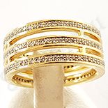 Inel in culoarea aurului 14K zirconii albe - ZS505 Inel in culoarea aurului 14K zirconii albe - ZS505