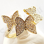 Inel aurit cu aur 14K, fluturasi - model reglabil - ZS507 Inel aurit cu aur 14K, fluturasi - model reglabil - ZS507