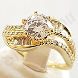 Inel in culoarea aurului 14K zirconii albe - ZS909 Inel in culoarea aurului 14K zirconii albe - ZS909