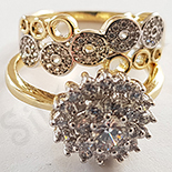 Set 2 inele aurite cu aur de 14K - ZS1081 Set 2 inele aurite cu aur de 14K - ZS1081