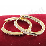 Cercei in culoarea aurului 14K zirconii albe - ZS1074 Cercei in culoarea aurului 14K zirconii albe - ZS1074