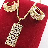 Set cercei, pandantiv si lantisor in culoarea aurului 14K - ZS650A Set cercei, pandantiv si lantisor in culoarea aurului 14K - ZS650A