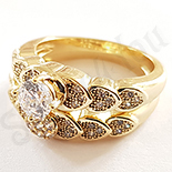 Set inele aurite cu aur de 14K si zirconii albe - ZS111A Set inele aurite cu aur de 14K si zirconii albe - ZS111A