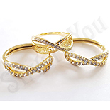 Set inel si cercei in culoarea aurului 14K zirconii albe - ZS1263 Set inel si cercei in culoarea aurului 14K zirconii albe - ZS1263
