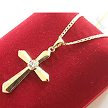 Pandantiv cu lant in culoarea aurului 14K zirconii albe - ZS1318 Pandantiv cu lant in culoarea aurului 14K zirconii albe - ZS1318
