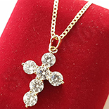 Pandantiv cu lant in culoarea aurului 14K zirconii albe - ZS1321 Pandantiv cu lant in culoarea aurului 14K zirconii albe - ZS1321
