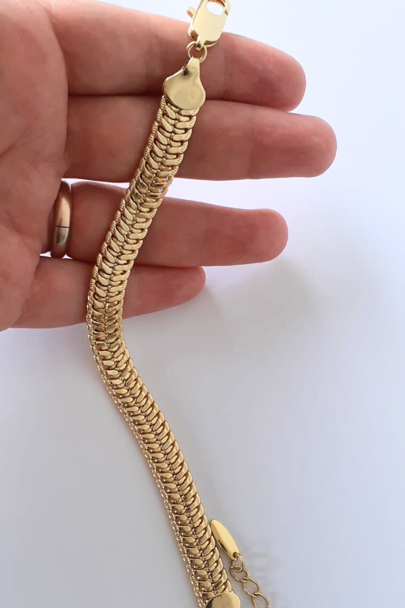 - Bratara in culoarea aurului 14K - 21 cm - ZS150