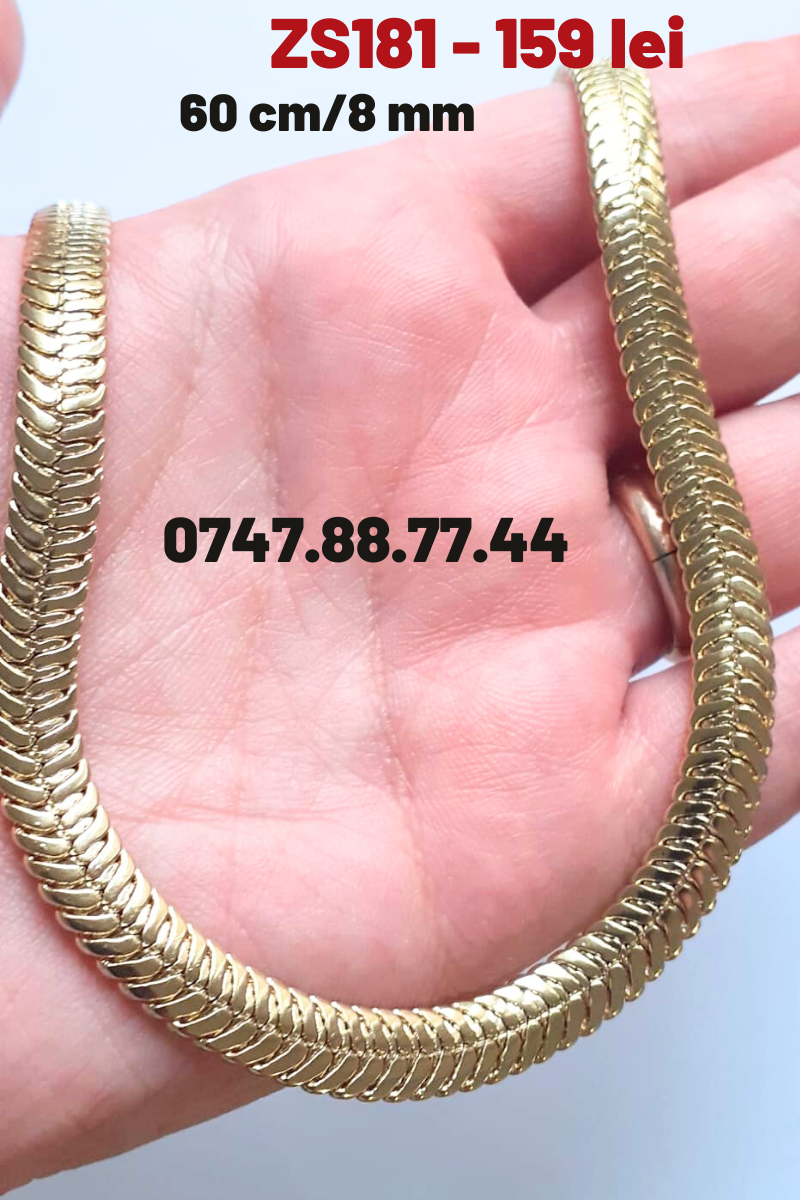 - Lant in culoarea aurului de 14K - 60 cm - ZS181